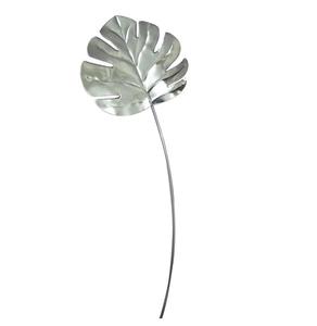 Piquet de jardin en métal poli élégant en forme de feuille de Monstera, accent décoratif tropical moderne pour pelouse - Product Image 6