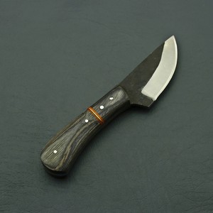 Couteau de Découpe à Lame Fixe Forgé sur Mesure EDC, Manche en Pakka, Étui en Cuir, OEM, Manche Plein, Couteau Utilitaire Compact pour le Camping - Product Image 3