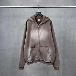 Sweat à capuche oversize de luxe pour homme, style décontracté vintage, 100 % coton, avec impression de logo personnalisée, vente en gros - Product Image 3