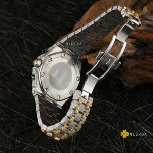 Montre chronographe Moissanite-Statement Bling Watch, Montre Moissanite Testeur de diamants Pass, Montre Moissanite faite à la main d'Inde - Product Image 6