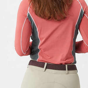 Camiseta de equitación para mujer de alta calidad, deportiva, con cremallera, capa base técnica, la mejor calidad, para jodhpurs y pantalones de equitación. - Product Image 3