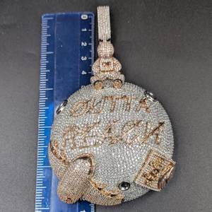 Colgante de Moissanita Personalizado con Nombre Estilo Hip Hop, Plata 925, Joyería Fina Unisex, Colgantes y Dijes - Product Image 6