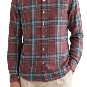 Camisa de Franela a Cuadros Roja y Verde Personalizada para Hombre, Manga Larga, con Botones, Estilo Casual, Tela Suave Cepillada, Ropa Urbana, Venta al Por Mayor - Product Image 5