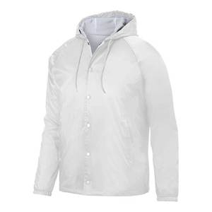 Custom <b>Men's</b> <b>Canvas</b> Coach Quilted <b>Jacket</b> Eco-friendly Hip Hop Relaxed Fit Covered Button Closure Stand Collar Customizable - Product Image 3