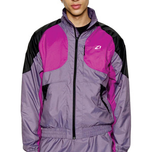 ชุดวิ่งผู้ชายแบบ 2 ชิ้น ผ้าไนลอนระบายอากาศได้ดี พร้อมแถบสะท้อนแสง UV ชุดกันลมแบบมีซิป เสื้อแจ็คเก็ตและกางเกงขาสั้น - Product Image 1