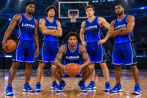 Ensemble d'uniformes de basketball personnalisés de haute qualité, bleu et noir, sublimation, 100% polyester, respirant, respectueux de l'environnement, maillot sans manches - Product Image 5
