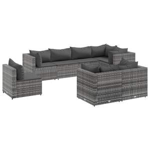 Conjunto Modular de 8 Piezas de Muebles de Jardín de Ratán PE Gris para Patio - Product Image 2