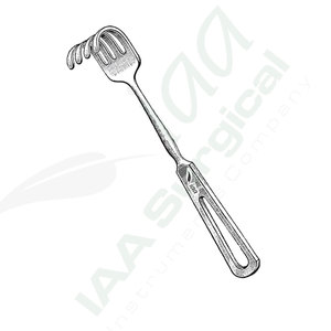 Écarteur chirurgical Mikulicz 25 x 45 mm 23 cm, manuel, en acier inoxydable, instrument de chirurgie générale, classe I, usage hospitalier, certifié CE - Product Image 6