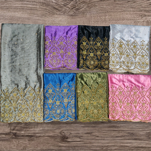 Falda Interior Somalí de Alta Calidad, Última Colección, Tela de Satén Gorgura, Bordado con Pedrería, Diseño Floral - Product Image 1