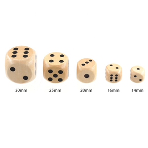 Juego de dados de madera con puntos para entretenimiento, juegos educativos de mesa, viajes, juguetes para casa de muñecas - Product Image 6