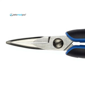 Pince à bec courbé en acier inoxydable pour la fabrication de bijoux |   Outil manuel de précision ergonomique en acier inoxydable avec poignée à double prise - Product Image 3