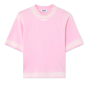 Women's T-Shirt Boxy <b>Spray</b> Print Cotton T Shirt Oversized Casual Streetwear OEM Fashion Jersey Top Custom Premium Private label - Product Image 1