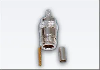 Connecteur crimpable N femelle 50 Ohm, adaptateur coaxial RF à montage sur panneau pour câble coaxial RG58 LMR195 RG142, terminal d'antenne