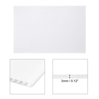 Pp blancs pour le plastique ondulé de feuille creuse pour des feuilles de carton ondulé de coupe de coutume de conseil de Coroplast