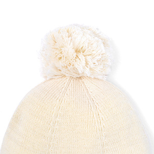Gorro de Punto Suave de Algodón, Color Crema Sólido, Unisex, para Bebés, Invierno, Ecológico, Transpirable, Estilo Casual - Product Image 3