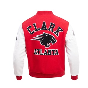 Veste de baseball en chenille personnalisée avec logo brodé, boutons contrastés, style letterman, veste bomber brodée - Product Image 3