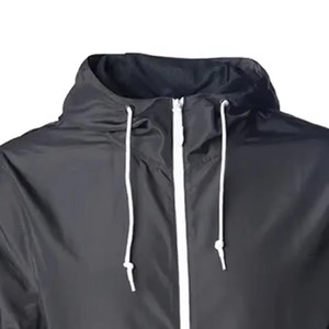 Wholesale 2026 New Design Black Outdoor <b>Raincoat</b> Thick Windproof and Waterproof Casual Style with Zipper Closure Rain Jackets - Product Image 2