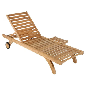 Chaise de plage moderne d'extérieur, chaise de spa, chaise longue en bois pour piscine, mobilier de décoration - Product Image 2