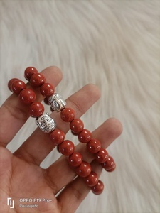Pulsera de Jaspe Rojo Natural de 8mm con Dije de Buda, Pulsera de Piedras Preciosas, Joyería para Meditación y Yoga, Regalo - Product Image 5