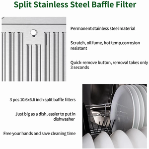 Nouveau Ventilateur d'insertion de cuisine encastré 36 pouces en acier inoxydable 800 CFM à 3 vitesses - Product Image 6