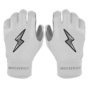 ถุงมือตีเบสบอล BRUCE-BOLT WHITE-OUT หนังบุฟองน้ำ ปิดข้อมือสั้น สำหรับผู้ใหญ่ ทั้งชายและหญิง ใช้สำหรับฝึกซ้อม - Product Image 1