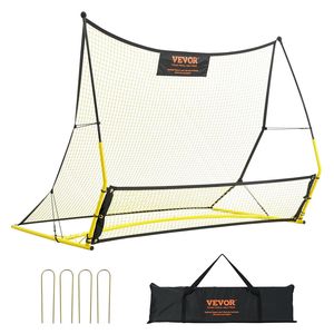 2-IN-1 portatile allenatore di calcio rimbalzista netto 71 "x 40" ferro sport di calcio attrezzatura pratica tiro al volo che passa il muro di allenamento per - Product Image 1