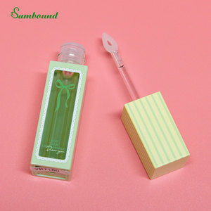 High Quality Custom Empty Lip Gloss Tubes With Brush Round Modern Lip Gloss Tube Square-Shaped See Through Reflective Tubes OEM - Product Image 4