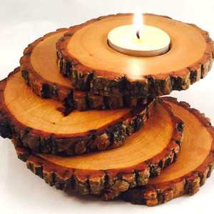 Portavelas de madera hecho a mano y personalizado para bodas, eventos festivos, fiestas y regalos, soporte para velas para el hogar, restaurante, mesa. - Product Image 6