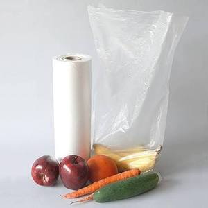 Biodegradable HDPE Polyethylene Plastic Food <b>Bag</b> Roll for Supermarket Produce with Heat Seal TD 12 Model - Product Image 1
