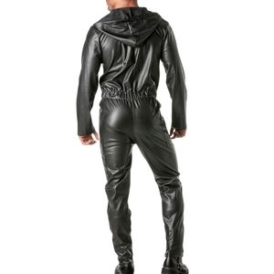 Traje Kinky Mecano para Hombre, Estilo Cuero Negro, Ropa de Club, Atuendo Sexy para Salir de Noche, Look Moderno y Atrevido - Product Image 2