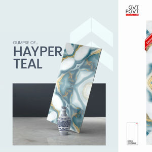 Carreaux de porcelaine effet marbre brillant de designer, format 60x120cm (600x1200mm, 24x48 pouces), dalles premium pour murs et sols intérieurs - Product Image 1