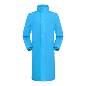 Impermeable Largo Negro de EVA para Hombre, Resistente al Agua, con Capucha, Cortavientos, Reutilizable y Ligero - Product Image 3