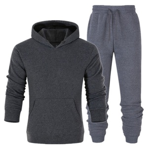 2021 Latest Design Homme Men's Melegito Sportswear Sweatsuit Set Spordidress Plain Hoodie & Pant Blank Casual Trenerka Tracksuit - Product Image 2