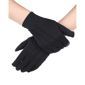 Guantes de Cuero Negros Transpirables Personalizados, Nuevos, para Hombres y Mujeres, de Algodón, para Bandas de Marcha, Actuaciones en Escenario, Disfraces, Servicio de Camareros - Product Image 4