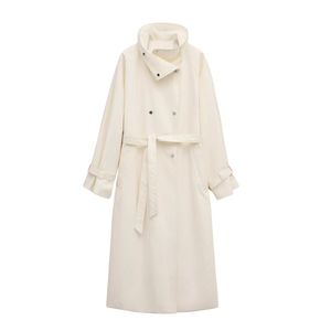 Manteau long élégant pour femme, style britannique, col à revers, décontracté, imperméable et respirant, nouvelle collection hiver - Product Image 5