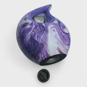 Purple Art Cremation Urn Human Ashes Keepsake <b>Vase</b> Aluminium <b>Memorial</b> Container Custom Commemorative Decor - Product Image 6