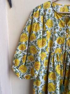 Bohemian maxi <b>Dress</b> floral cotton <b>dress</b> hand block print <b>dress</b> - Product Image 3