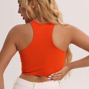 Top Deportivo Corto Acolchado para Mujer, al por Mayor, Personalizado, sin Mangas, Compresivo, para Gimnasio, Yoga y Fitness - Product Image 4