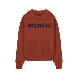 High Quality Custom Men's Cotton Crewneck <b>Sweatshirt</b> OEM Pullover Plain Dyed Plush Blank Jogger Black <b>Sweatshirt</b> Wholesale - Product Image 4