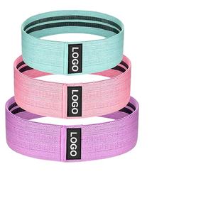 Bandas de resistencia de círculo de cadera de Fitness lavables para mujer Bandas de botín de tela de poliéster al por mayor para entrenamiento de fuerza - Product Image 4