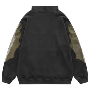 เสื้อฮู้ดดี้ผู้ชายแบบสวมหัว ปักลายวินเทจแบบใหม่ ผ้าฝ้ายฟลีซ 100% มีกระเป๋า เหมาะสำหรับฤดูหนาว - Product Image 5