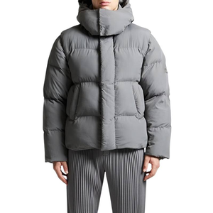 Veste d'hiver matelassée à capuche pour homme, fermeture éclair, manches classiques, style décontracté, respirante, séchage rapide, grande taille, en nylon - Product Image 1