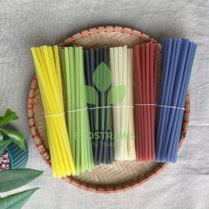 Pajitas de arroz biodegradables de alta calidad, vajilla desechable ecológica, embalaje personalizado, regalos de papel al por mayor - Product Image 3