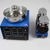 ZKTECH - Revestidor por centrifugación de sobremesa (máx.) 4 pulgadas de diámetro. Bomba de Vacío Sin Aceite de 8500 RPM con 3 Mandriles Giratorios (1/2/4 Pulgadas) y 1% de Uniformidad AC