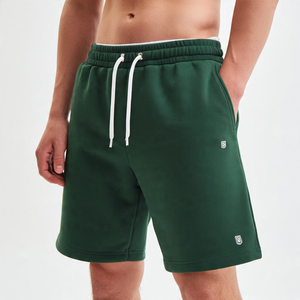 Shorts en molleton de coton pour homme, style streetwear, couleur unie, avec poches, pour le sport et le jogging. - Product Image 5