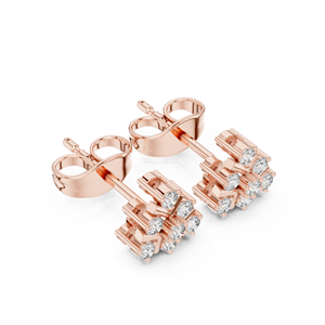 Boucles d'oreilles mode en argent sterling 925 Bling Bling à vis dans le dos Boucles d'oreilles rappeur de luxe - Product Image 2