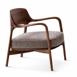 Rafaela Modern Luxury Solid Wood <b>Lounge</b> <b>Chair</b> Upholstered Seat | Luxury Solid Walnut <b>Lounge</b> <b>Chair</b> Modern Upholstered Design - Product Image 2