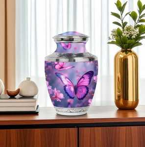 Butterfly Cremation Urn Blue and Yellow Monarch Urn for Ashes Elegant <b>Memorial</b> Urn for Adults Beautiful Funeral <b>Keepsake</b> Urn <b>Box</b> - Product Image 4
