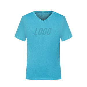T-shirt personnalisé pour homme à col en V, 100 % coton peigné, infroissable, respirant, design vierge, manches courtes, coupe classique, personnalisable - Product Image 6