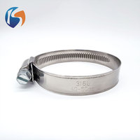Collier de serrage à vis sans fin en acier inoxydable 304 de type allemand pour l'automobile